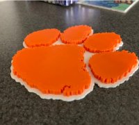 clemson tiger paw 3D Models to Print - yeggi