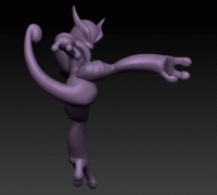 mewtwo - pokemon fanart 3D Print Model in Monsters & Creatures 3DExport