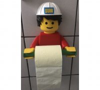 3D Printed Lego Spider Man Toilet Roll Holder Bathroom Decor Hook