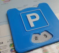Halter elektronische Parkscheibe - Parking disk - Park Lite by Riedie, Download free STL model
