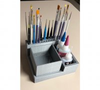 STL file Paint Brush Holder - PENCIL HOLDER 🎨・3D printing template to  download・Cults
