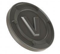 STL file VBuck Euro Fortnite coin 💶・3D printable model to download・Cults