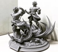 3D file Broly vs Goku 🦸・3D printer model to download・Cults
