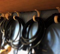 Under Desk Cable Management Hook by nzalog, Download free STL model