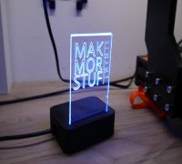 STL file Base for engraved acrylic LED light 🔦・3D print design