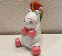 STL file Fluffy The Unicorn (Easy print no support) 🦄・3D printing model to  download・Cults