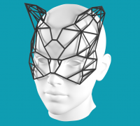 Neo Neko - cosplay cat mask- digital stl file for 3D-printing 3D