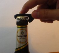 Hexagonal One-Hand Bottle Opener (Updated!) by quattro, Download free STL  model