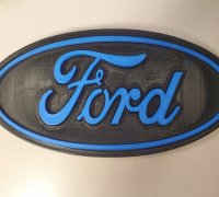 Ford Logo 3D geprägtes Stahlschild YU00011 50x23 cm