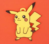 STL file PIKACHU MEME KEYCHAIN KEYCHAIN KEYCHAIN POKEMON 🗝️・3D