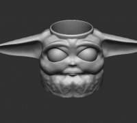 3MF file Baby Yoda tumbler for desk accessories 👶・3D printing template to  download・Cults