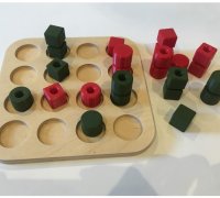 Quarto board game pieces and board by rhynes, Download free STL model