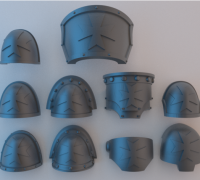 Curved Icons 3D Decals for Shoulder Pads x10 Compatible for Black Templars
