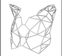 STL file CAT MASK LOW POLY V2 🐱・Template to download and 3D print・Cults
