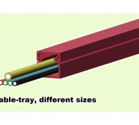 Cable Management Tray for Uplift 900 Adjustable Desk Legs - with STEP file  by MyStoopidStuff, Download free STL model