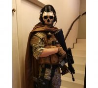 GHOST CALL OF DUTY MODERN WARFARE COSPLAY MASK 3D PRINTED WARZONE 2.0