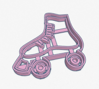 STL file cookie cutter cookie cutter 8cm fondant roller skate roller skate  🍪・3D print design to download・Cults