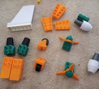 3D Printable LEGO DUPLO compatible base 8 x 12 - 1/2 height by MixedGears