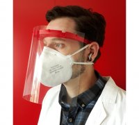 20 Stk Halterung Clip für Mund Gesicht Schutz 20x Face Shield 3D gedruckt NEU 