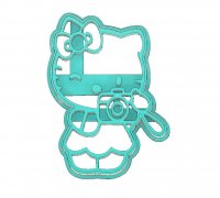 STL file PACK OF 4 HELLO KITTY COOKIE CUTTERS・3D printing model to  download・Cults
