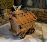 historical and science fiction scenery Two wheeled hay wagon 28mm Fantasy 