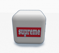 STL file SUPREME X LOUIS VUITTON LAMP / SUPREME BOX・3D printable