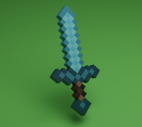 Minecraft Sword by hmatostech, Download free STL model