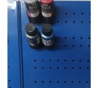 STL file Miniature Paint Rack Organizer for Pegboard 🎨・3D
