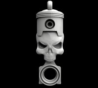 piston skull stl file 3D Models to Print - yeggi