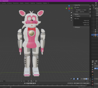UCN Funtime Chica Lo-poly - Download Free 3D model by Cade