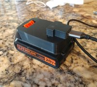 Free 3D file Porter Cable and Black & Decker 20v Battery Charger