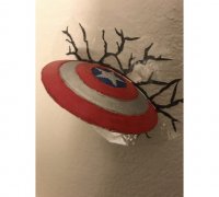 Captain America Shield Wall Mount Plaque and SECRET FILE