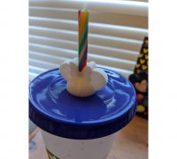 STL file Tiered Straw Topper Stand・3D printable model to download
