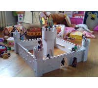 Playmobil 3d custom wall for castles steck 3666 