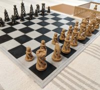 Boxing Themed 3D Printed Recycled Material Chess Board in 