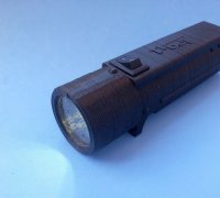 3D file LED flashlight with 18650 battery and USB-C connector, incl. TPU  version!!! 🔦・3D print model to download・Cults