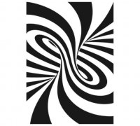 Illusion Twist Stencil - Background, Geometric Stencils