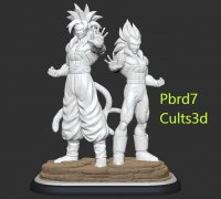 3D file Gogeta SSJ4 🦸・3D printer model to download・Cults