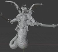 STL file Tribal Snakeman archer 🐍・3D printing model to download