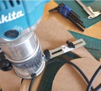 Mini Router Circle Cutting Jig (Fräszirkel) for Makita 3709 by Mobyflavour, Download free STL model
