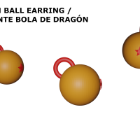 STL file POTARA EARRINGS - DRAGONBALL Z 💍・3D print object to