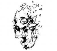 skull stencil 3d models to print yeggi