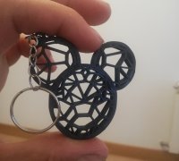 STL file Mickey Mouse Love Keychain・3D printable model to download・Cults