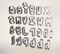 Free STL file DECORATIVE LETTERS 👽・Design to download and 3D