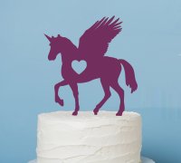 unicorn cake topper 3D Models to Print - yeggi