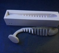 mold for soft fishing lure 3D model 3D printable
