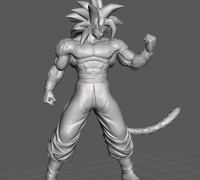 3D file Goku SSj4 Custom Pop 👾・3D printing template to download