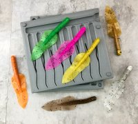 mold for soft fishing lure 3D model 3D printable