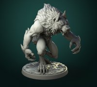 1:12 Scale Beautiful! DnD 6 inch or 16cm tall Werewolf 3D Resin Print 