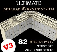 STL file Modular hobby desk organizer 🎨・Model to download and 3D